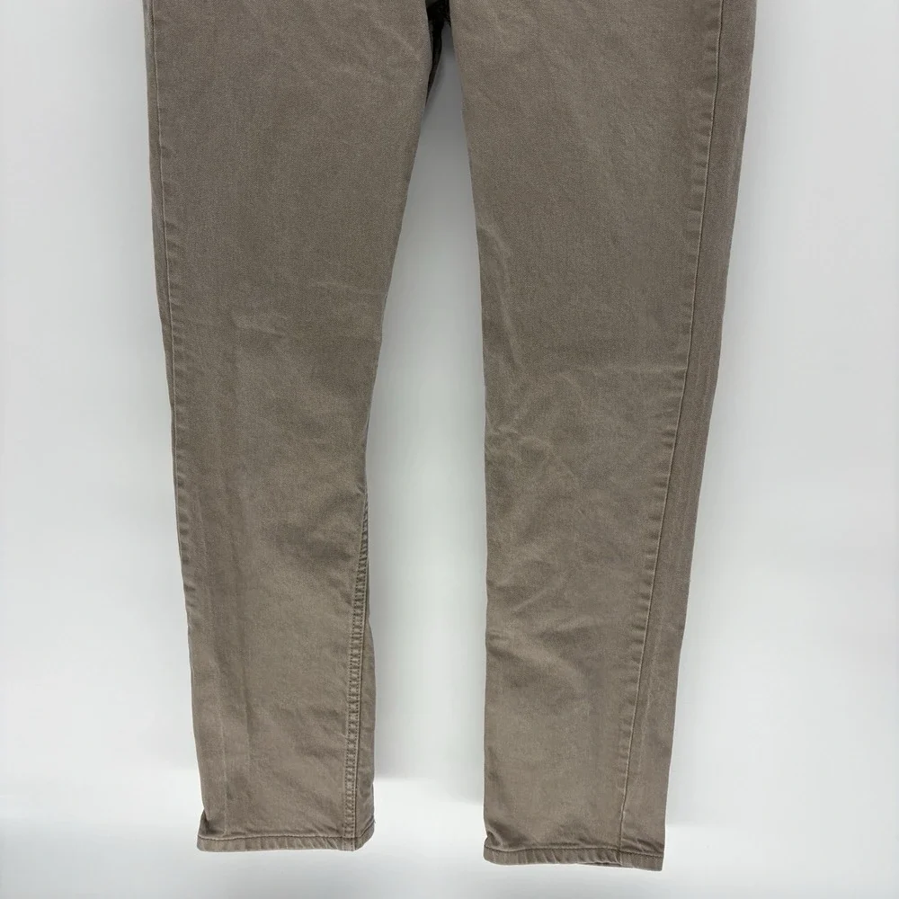 Levis 511 Jeans Slim Straight Tan Stretch Pants Preppy Office Men 33X32 (33X31)